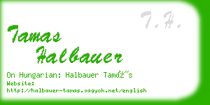 tamas halbauer business card